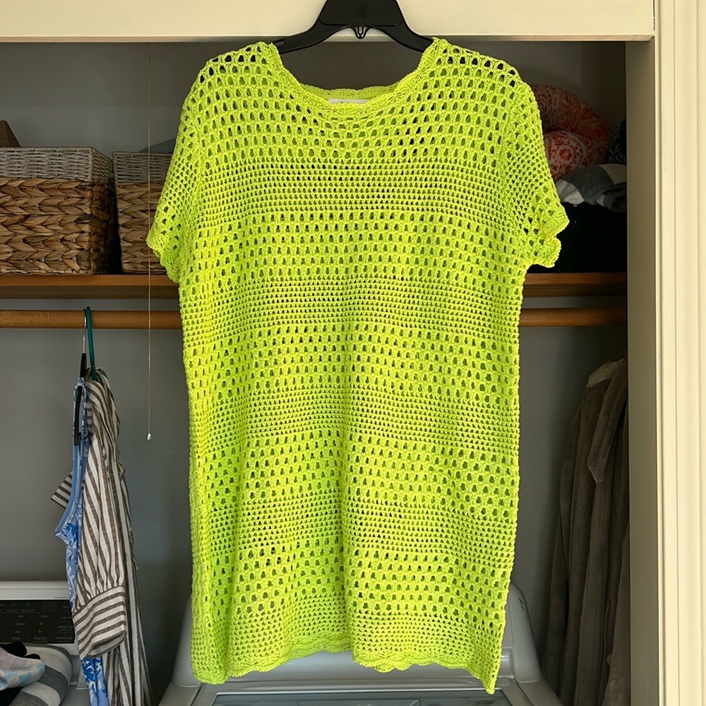 Crochet style beach coverup -  size large - worn only once